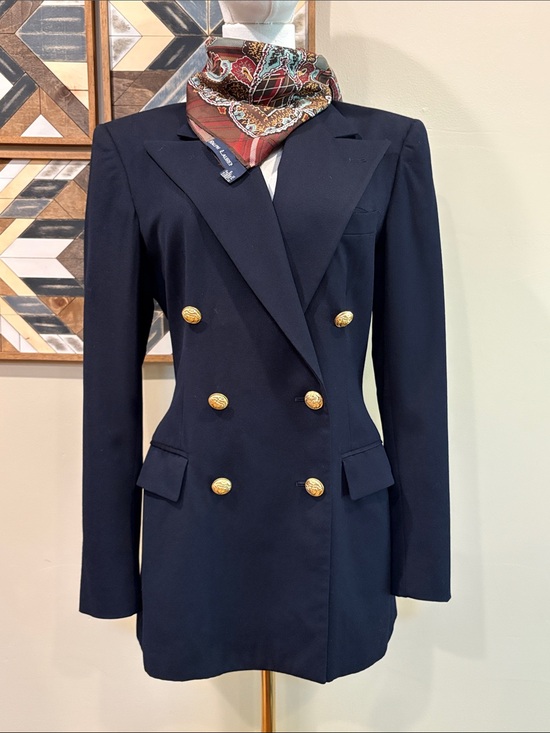 Ralph Lauren Jackets & Blazers - Vintage RALPH Ralph Lauren Navy Double-Breasted Blazer with Gold Buttons size 6